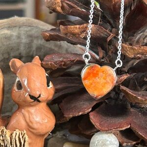 925 Sterling mojave must have turquoise heart necklace